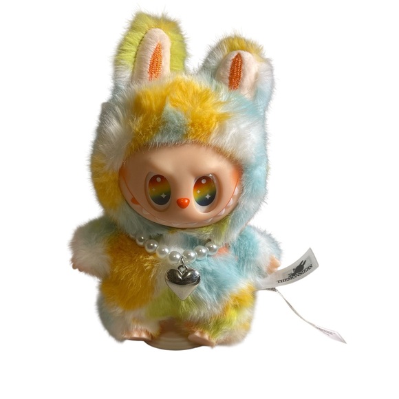 Accessories - Adorable Multi-Color Labubu/Lafufu Plush Keychain with Necklace